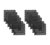 Alasum 12 Placas de Filtro Divisor para Fondo de Pecera, Rejilla Plástica Negra Recortable, Accesorio para Filtro de Acuario, Circulación de Agua y Reducción de Grava, Paquete 12
