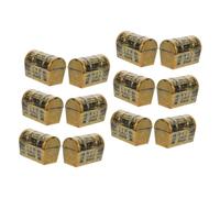 Alasum 12piezas Mini Cofres De Pirata Decoración Para Acuario y Juguetes Infantiles Cofres Vintage De Plástico Para Almacenamiento De Joyería y Mini Accesorios Para Fiestas Temáticas