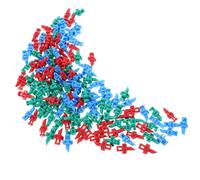 Alasum 150 Boquillas Microaspersores de Riego por Goteo, Plástico Resistente, 90° Azul 180° Verde 360° Rojo, Kit para Jardín y Huerto, Aspersores para Plantas y Cultivos Exteriores