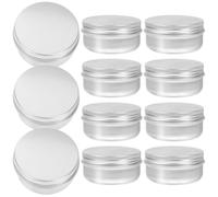 Alasum 18 Latas Redondas de Aluminio Tapa Roscada para Cosméticos y Gels, Capacidad 50g, Superficie Lisa y Buen Sellado, Ideales para Viaje y Almacenamiento