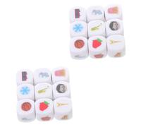 Alasum 18piezas De Narración De Historias Acrílicos para Dados De Aprendizaje Juguetes De Expresión Lingüística Accesorios para Mesa