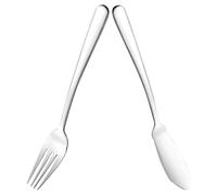 Alasum 1juego Cubiertos de Acero Inoxidable para Pescado de Cuchillo y Tenedor Occidental para Vajilla de Mesa Restaurantes y Hogar Utensilios Ergonómicos y Duraderos para Cenas y