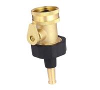 Alasum 2 piezas Boquilla para Manguera de Jardín con Válvula de Cierre Conjunto Boquilla Pulverizadora Giratoria de Cobre para Riego Limpieza y Lavado de Coches