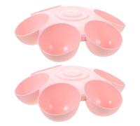 Alasum 2 Piezas Cuenco para Mascotas Forma de Flor de 6 Pétalos, Plástico Seguro y Fácil de Limpiar, Adecuado para Alimentar y Proveer Agua a Perros y Gatos