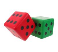 Alasum 2 Piezas Dados de Espuma Jumbo de 3.15 Pulgadas para Juegos de Mesa y Actividades Educativas en Aula de Matemáticas Material PU Seguro y Silencioso
