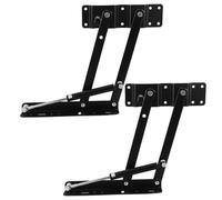 Alasum 2 Piezas de Bisagras de Resorte para Mesa Plegable de Hierro Negro, Soporte Elevador Multifuncional para Comedor y Sala, Diseño Compacto y Resistente