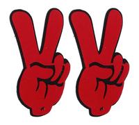 Alasum 2 Piezas Dedo de Fieltro para Animadoras Deportivos, Gesto de Victoria Pequeño Rojo, Accesorio de Fiesta para Eventos Deportivos y Animación de Equipo