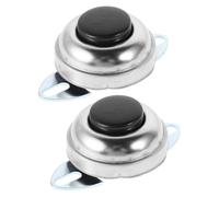 Alasum 2 Piezas Interruptor de Bocina para Coche y Camión, Botón Pulsador | Respuesta Rápida, Uso en Vehículos, Color Plata, Sencilla, Repuesto Práctico para Claxon