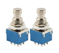 Alasum 2 Piezas Interruptor de Pedal Metálico para Guitarra Eléctrica Botón de Efecto Bypass de Fácil Instalación Compatible con Pedales Stomp y Multiefectos