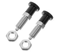 Alasum 2 Piezas Perno de Posicionamiento Pomo Estriado No Bloqueante de Acero Inoxidable M6 Resorte de Reinicio, Perno Retráctil de 4mm para Ensamblajes Mecánicos