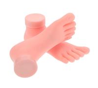 Alasum 2 Piezas Pie de Maniquí para Práctica de Decoración de Uñas, Pie Falso de Pvc Beige, Diseño Realista y Portátil, para Practicar Técnicas de Uñas y Exhibir Trabajos de Nail Art
