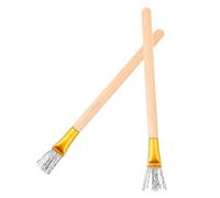 Alasum 2 Piezas Pinceles para Esculpir Arcilla Metálicos Mango de Madera, Herramientas para Modelado de Cerámica, Diseñados para Artistas de Cerámica en Procesos de Texturizado y
