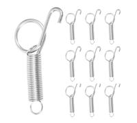 Alasum 20 Piezas de Gancho de Pestillo de Resorte para Puerta de Jaula, Acero Inoxidable Plata, Diseño Versátil para Mantenimiento y Limpieza de Jaulas de Pequeños Animales