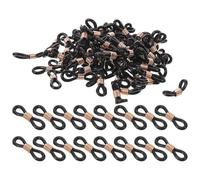 Alasum 200 Unidades Bandas Ajustables Negras para Patas de Pollo, Correctores de Patas de Aves de Corral de Silicona, para Alineación y Soporte en Cría de Pollitos y Patos