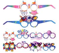 Alasum 24 Gafas de Fiesta Novedosas de Papel Temática Espacial, Ligeras y Prácticas para Accesorios de Fotos en Fiestas del Espacio Exterior