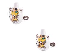 Alasum 2piezas Ocarina De Diseño De Animal Instrumento Musical Portátil Para Decoración De Escritorio Para Principiantes y Músicos Profesionales Fácil De Tocar y Transportar