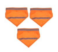 Alasum 3 Pañuelos Reflectantes para Perros Talla L Pañuelos de Nailon Ajustables Color Naranja Bufandas Triangulares Luminosas para Mascotas Accesorios para Paseos Nocturnos Seguros
