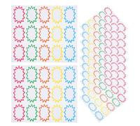 Alasum 30 Hojas de Etiquetas Adhesivas de Papel Sintético para Precios Minoristas Diseño en Forma de Explosión y Espacio para Marcado Manual en Tiendas Boutique