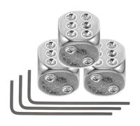 Alasum 3juego Accesorios de Guitarra con Perillas Forma Dado para Control de Volumen y Tono con Llave para Guitarras Electroacústicas