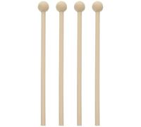 Alasum 4 Mazos y Extremo en Bola para Percusión Diseño Ergonómico de Madera Ideales para Instrumentos Auxiliares en Enseñanza Musical y Preparación