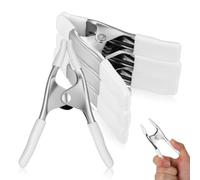Alasum 4 Piezas Abrazaderas de Resorte Blanco para Proyectos DIY y Fondo, Clips de Plástico Fuerte Sujeción y Material Pvc Resistente para Fotografía