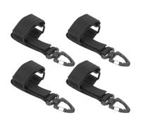 Alasum 4 Piezas Correa de Guante con Hebilla, Correa para Guantes de Snowboard, Tela Oxford, Negro, Multifuncional, Estructura Compacta, para Montañismo y Senderismo, para Linterna