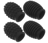 Alasum 4 Piezas Juego de baquetas silenciadas reemplazos de puntas de baquetas amortiguador de silencio para cubierta de punta de consejos de percusión con Black