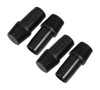 Alasum 4 Piezas Mango para Escoba de Plástico Negro Punta Roscada de 22mm, Uso Versátil y Fácil Instalación para Escobas y Mopas