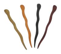 Alasum 4 Piezas Palillos Irritación Chinos Accesorios Madera de Cabello de Sándalo Vintage Elegantes DIY sin Cumpleaños y Eventos Formales para Moños Ideales