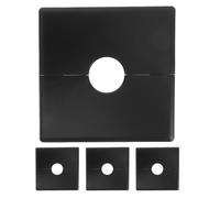 Alasum 4 Piezas Placa de Pared Negra con Diseño Desmontable y Agujeros para Gestión de Cables, Cubierta Adhesiva de Plástico para Interruptores y Enchufes en Uso Comercial