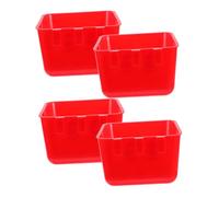 Alasum 4piezas Comedero y Bebedero Colgante para Jaula De Aves y Conejos Tazas De Alimentación para Cuencos De Agua y Comida para Pollos Periquitos y Color Rojo