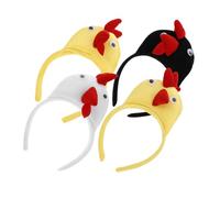 Alasum 4piezas Diademas De Pollo Para Disfraz Set De Accesorios De Cosplay De Animales De Granja Para Fiestas De Halloween y Celebraciones Incluye Pollito y Gallina