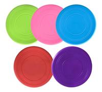 Alasum 5 Piezas Juguete para Perros Disco Colores Surtidos Flotante Resistente Mordeduras Entrenamiento y Diversión para Cachorros y Perros Grandes