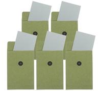 Alasum 5 Sobres de Papel Kraft Estilo Sencillo, Tamaño 23x16 Cm, Color Verde Vintage, Cierre de Cuerda y Botón, Sobres para Invitaciones, Tarjetas de Felicitación y Almacenamiento