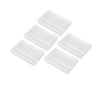 Alasum 5piezas Carcasa Vacía De Plástico Para Casetes De Música Unidades Organizador De Cintas Resistente y Transparente