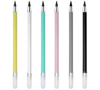 Alasum 6 Lápices Eternos sin Tinta para Dibujo y Escritura Lápices Livianos sin Afilar para Resistentes y Reutilizables Adecuado para Estudiantes y Manualidades Color Aleatorio