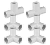 Alasum 6 Piezas Conectores para Vallas Infantiles Accesorios T y Codo PE Instalación Fácil para Configuraciones Flexibles Interiores