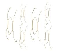 Alasum 6 Piezas Soporte de Pared para Platos Decorativos Diseño Invisible y Protección, Hecho de Aleación de Cobre y Abs, Adecuado para Exhibición en Muro de Cerámica