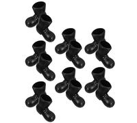 Alasum 7 Pares de Mini Botas de Papá Noel en Miniatura Accesorios Decorativos de Plástico para Casas de Muñecas Adornos Navideños Pequeños para Manualidades y Juegos Creativos