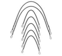 Alasum 7 Piezas Cadena de Instalar Cuadros Hierro Negro de Diseño con Colgar para Elegante y Ganchos Resistentes Fácil y Rápida para Supermercados y Centros Comerciales