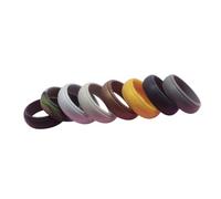 Alasum 8 piezas Anillos Deportivos de Silicona Flexibles Colores Vibrantes Diseño Ergonómico Impermeables para Uso Exterior y Boda