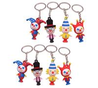 Alasum 8 Piezas Llaveros de Colores Diseño Creativo de Payaso, Colgantes Prácticos de Pvc y Aleación que Protegen la Llave y Decoran Mochilas o Bolsos