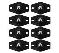 Alasum 8 Ruedas Pequeñas Autoadhesivas Giratorias Completa para Muebles y Electrodomésticos, Base Móvil de Plástico y Acero para Organización del Hogar