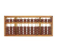 Alasum Ábaco Educativo de Madera 13 Columnas 7 Cuentas Color Café para Herramienta de Aprendizaje de Matemáticas Cálculo y Desarrollo Temprano Escolar