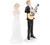 Alasum Adorno para Tarta de Boda Figura de Novios en Resina Natural, Decoración Elegante y Romántica para Exhibición y Decoración de Pasteles en Bodas