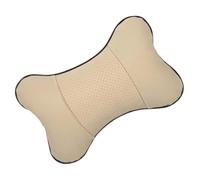 Alasum Almohada el Cuello de Automóvil de Cuero Sintético y Algodón, Diseño Moderno en Forma de Hueso, Soporte y Fácil de Asegurar para Uso en Vehículo y Hogar