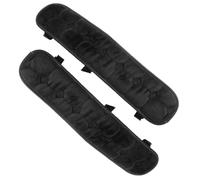 Alasum Almohadilla para Reposabrazos de Silla 45x10 Cm, Funda de Reposabrazos de Cristal Terciopelo Negro, Cojín Acolchado Lavable con Cierre Adhesivo para Sillas de Oficina y Gaming