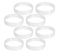 Alasum Anillo para Copa de Hoyo de Golf de 8 Piezas en PP Blanco Instalación Sencilla y Protección de Bordes, Adecuado para Práctica de Putting en Interiores y Campo
