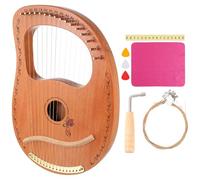 Alasum Arpa Portátil de Lira de 16 Cuerdas de Madera Natural Instrumento Musical de Cuerda Compacto para Práctica y Obsequio Diseño Ligero para Uso en Casa y Viaje