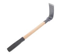 Alasum Azada de Acero Pequeña para Jardinería Mango de Madera, Herramienta Práctica para Desherbar y Escardar en Balcones y Granjas, Mango Antideslizante Negro